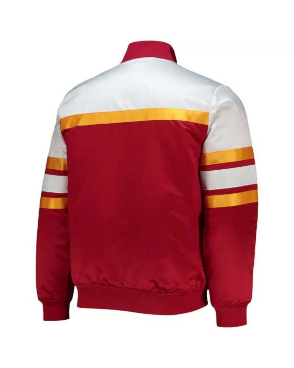 Red Atlanta Hawks Hardwood Classics Script Satin Jacket