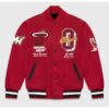 Red Miami Heat Jeff Hamilton Varsity Jacket