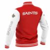Red New Orleans Saints NFL Baseball Varsity Jacket