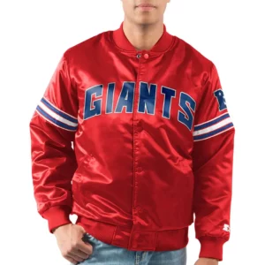 Red NY Giants Legacy Collection Satin Jacket