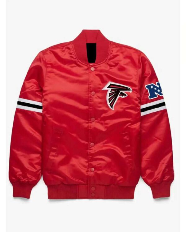 Red NFL Atlanta Falcons Satin Jacket