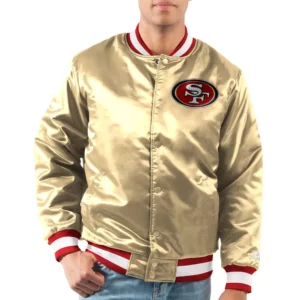 San Francisco 49ers Ace Gold Satin Jacket