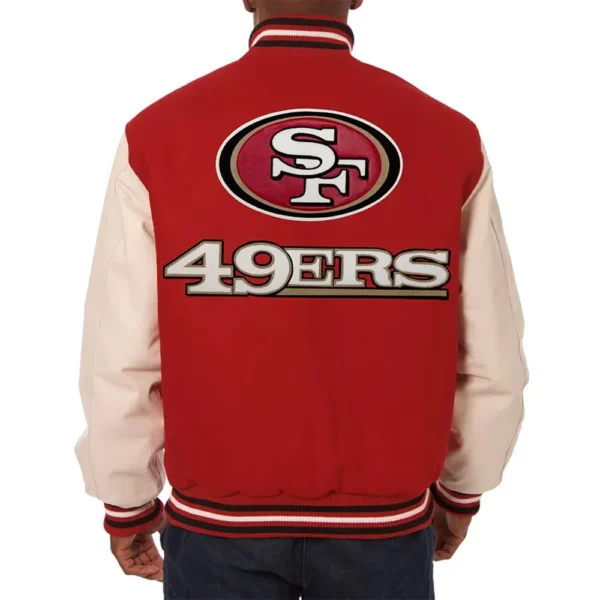 Scarlet/Cream San Francisco 49ers Varsity Jacket