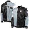 Brooklyn Nets Leader Color Block Gray/Black Satin Jacket