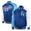 Kansas City Royals Reliever Royal and Light Blue Satin Jacket