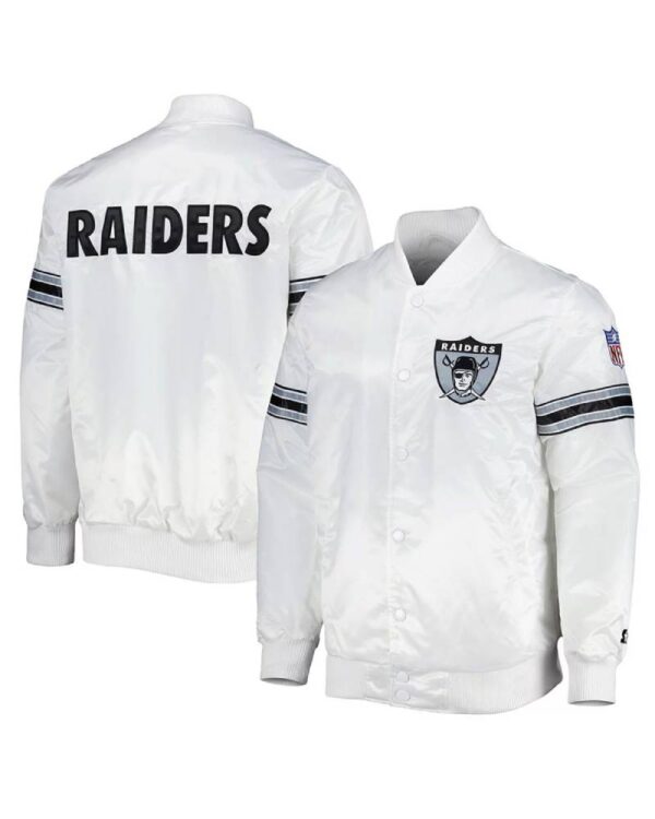 White The Power Forward Las Vegas Raiders Jacket