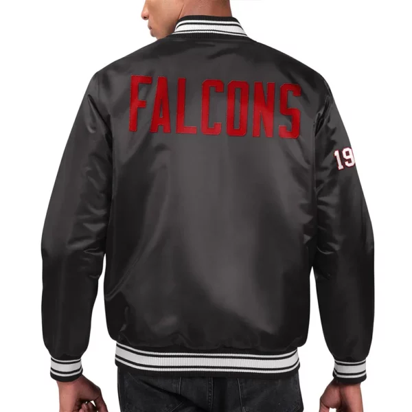 Throwback Helmet Atlanta Falcons Black Jacket