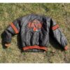 Vintage 90s Cleveland Browns Black Leather Jacket