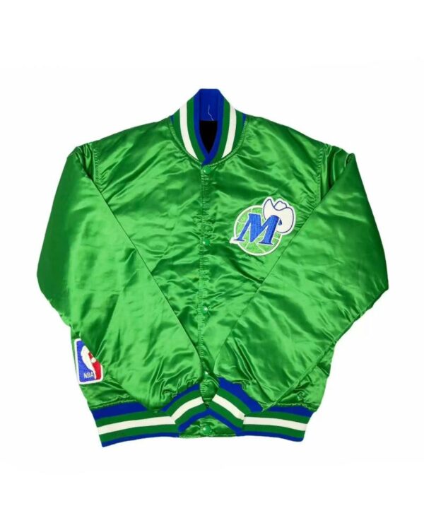 Vintage Green Dallas Mavericks Spellout Jacket