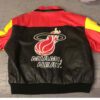 Vintage Miami Heat Jeff Hamilton Leather Jacket