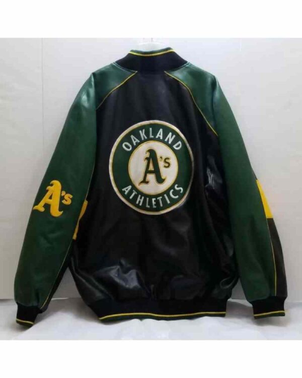 Vtg MLB Team Oakland Athletics Leather Jacket