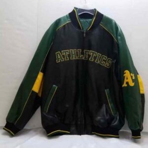 Vtg MLB Team Oakland Athletics Leather Jacket