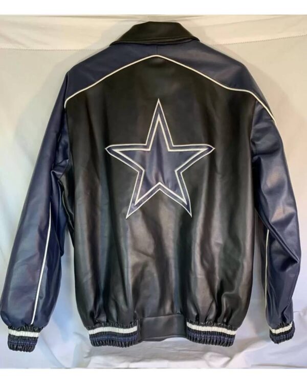 Vtg NFL Dallas Cowboys Leather Bomber Jacket