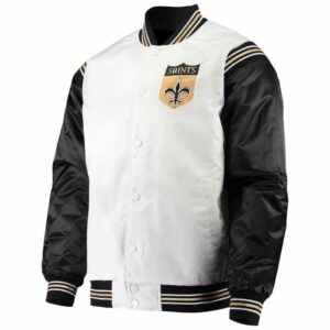 NFL Black New Orleans Saints Satin Jacket