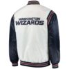 White Navy Washington Wizards Renegade Satin Jacket