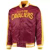 Wine Cleveland Cavaliers The Offensive Satin Jacket