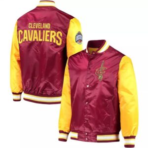 Wine&Gold Cleveland Cavaliers Satin Jacket