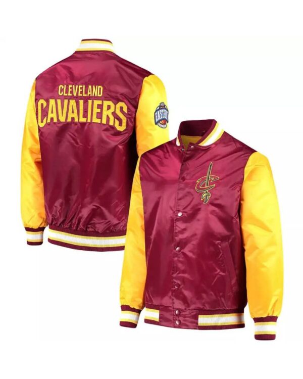 Wine&Gold Cleveland Cavaliers Satin Jacket