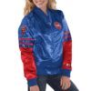 Women’s Detroit Pistons Red and Blue Jacket