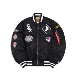 Black Chicago White Sox Alpha Industries X New Era Reversible MA-1 Bomber Jacket