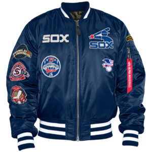 Navy Chicago White Sox Alpha Industries X New Era Reversible MA-1 Bomber Jacket