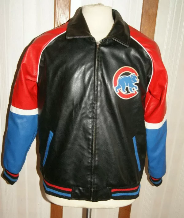 Jeff Hamilton MLB Chicago Cubs Black Leather Jacket