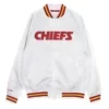 Kansas City Chiefs White Satin Jacket