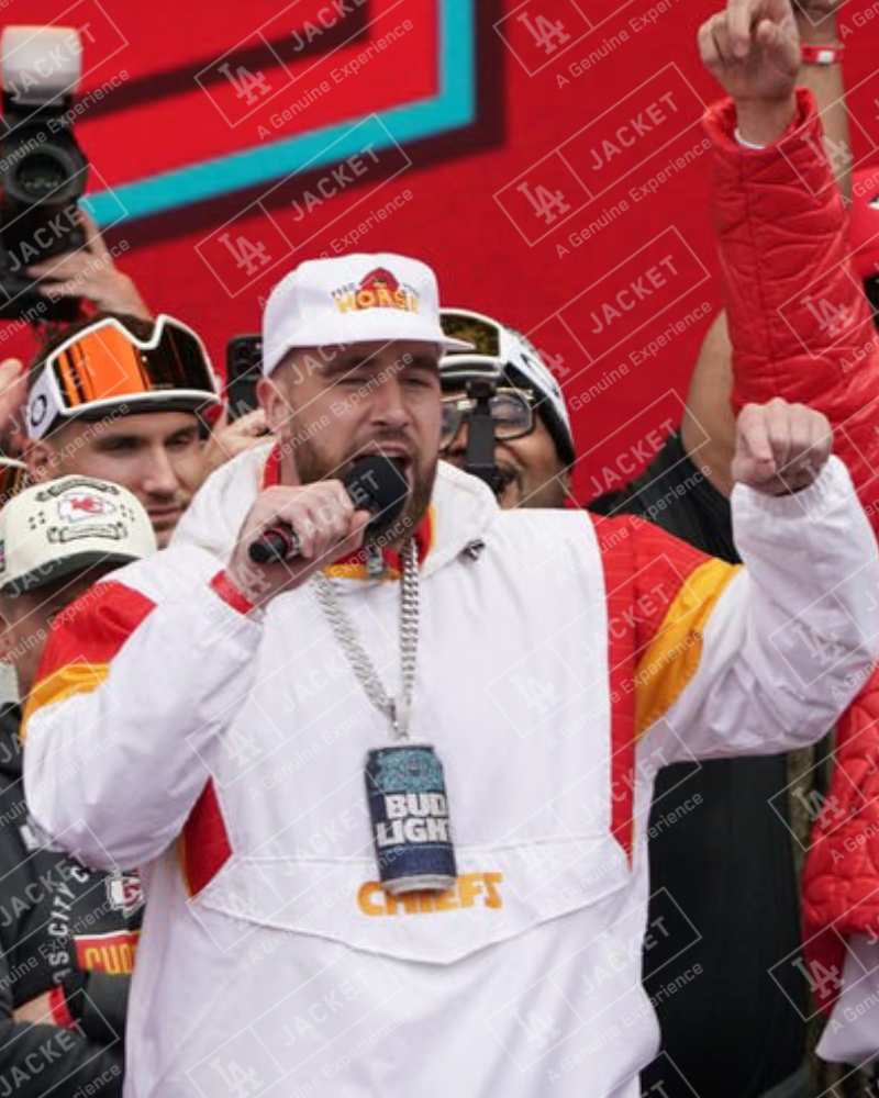 Travis Kelce Kansas City Chiefs Super Bowl Parade Jacket