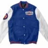 MLB Chicago Cubs Blue White Wool Leather Jacket