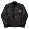NFL Cincinnati Bengals Black Leather Varsity Jacket