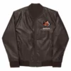 NFL Cincinnati Bengals Brown Leather Varsity Jacket
