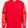 Triple Red Atlanta Braves Pro Standard Logo Mashup Wool Varsity Heavy Jacket