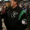 Sylvester Stallone Philadelphia Eagles Black Varsity Jacket