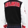 Atlanta Hawks Black and White Varsity Jacket