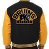 Boston Bruins Varsity Black and Yellow Wool Jacket