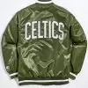 Boston Celtics Green Full-Snap Satin Jacket