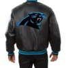 Varsity Carolina Panthers Black Leather Jacket