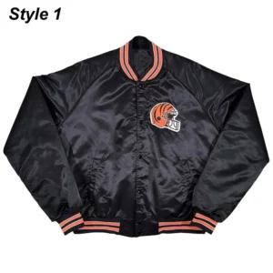 80s Cincinnati Bengals Black Satin Jacket