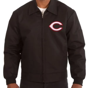 Cincinnati Reds Black Workwear Jacket