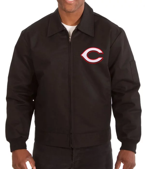 Cincinnati Reds Black Workwear Jacket