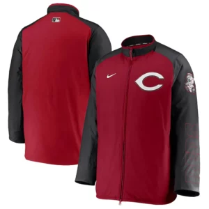 Dugout Performance Cincinnati Reds Red and Black Jacket