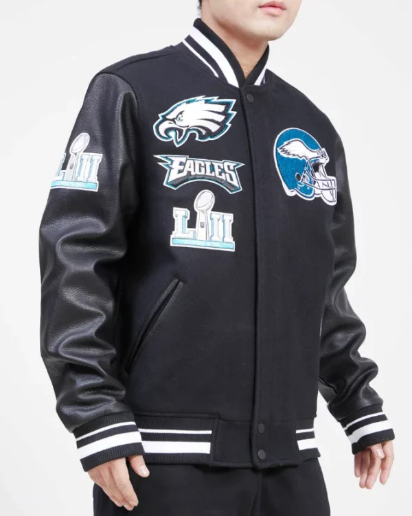 Black Philadelphia Eagles Pro Standard Mashup Logo Jacket