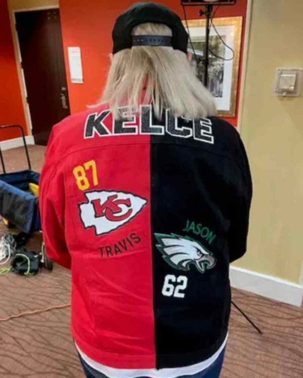 Donna Kelce Eagles and Chiefs Super Bowl LVII jacket