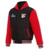 Kansas City Chiefs JH Design Super Bowl LVII Champions Reversible Poly-Twill Fleece Full-Snap Hoodie Jacket - Black