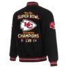Kansas City Chiefs JH Design Super Bowl LVII Champions Team Wool Full-Snap Jacket