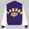 Vintage LA Lakers Purple and White Varsity Jacket