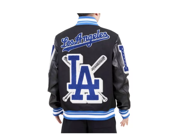 Black Los Angeles Dodgers Pro Standard Logo Mashup Wool Varsity Heavy Jacket