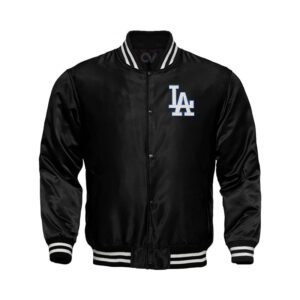Los Angeles Dodgers Starter Locker Room Satin Varsity Full-Snap Jacket – Black