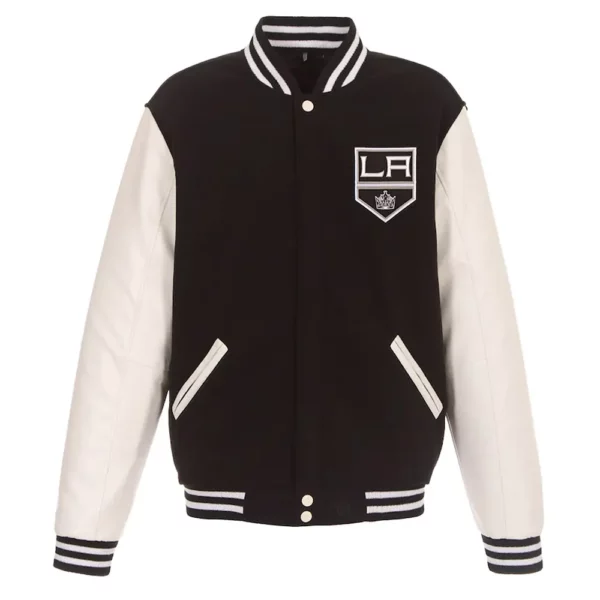 LA Kings Varsity Black and White Jacket
