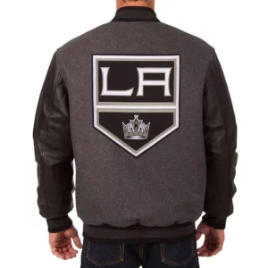 LA Kings Varsity Black and Charcoal Jacket